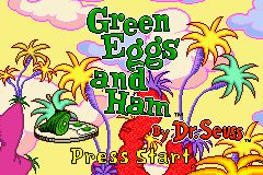 Green Eggs and Ham box art for GameBoy Advance